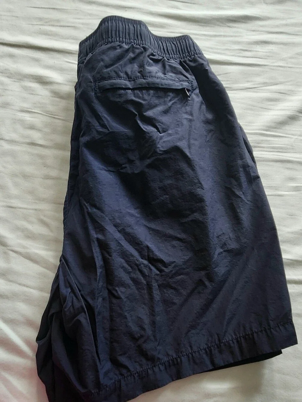 Men's Lightweight Elastic Waist Drawstring Shorts - Navy LARGE